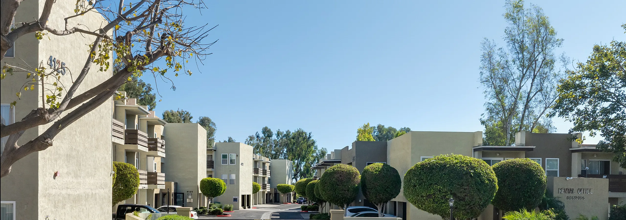 rental office and apartments
