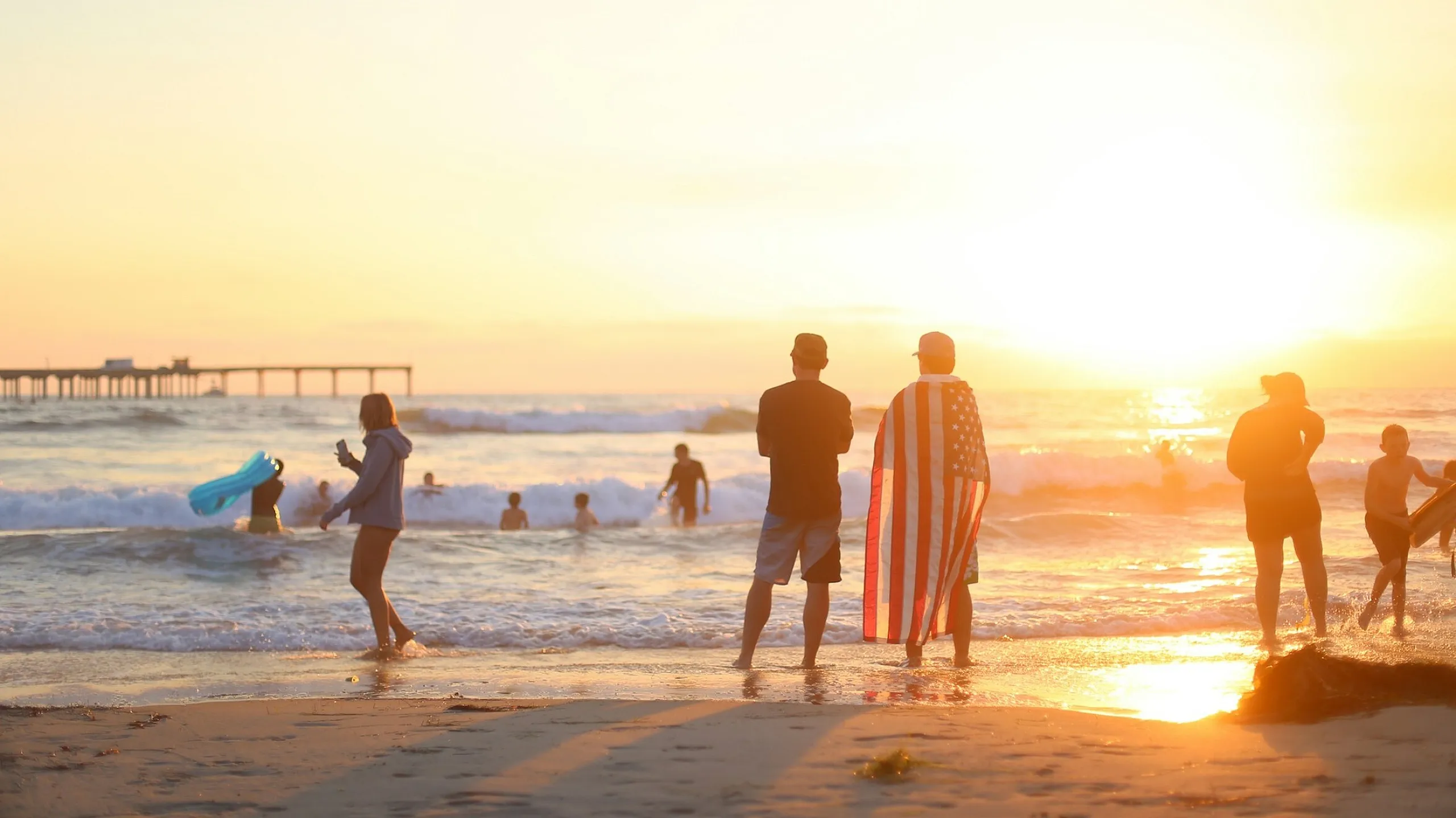 people at the beach