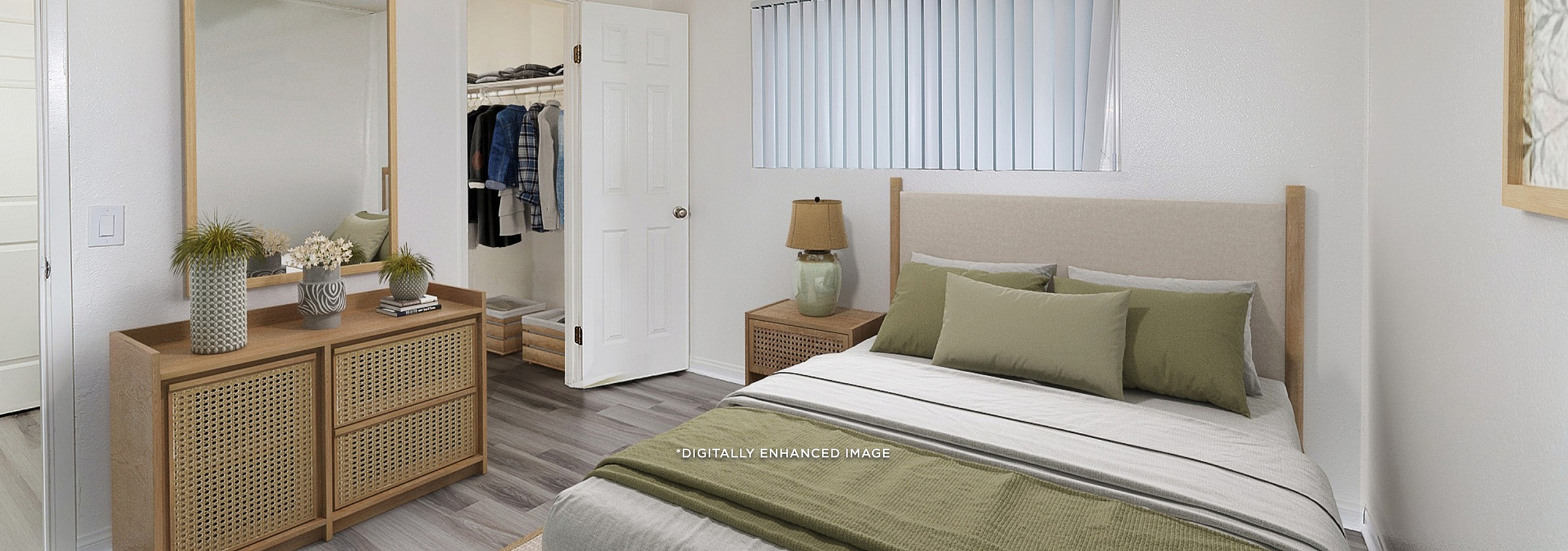 virtually staged bedroom