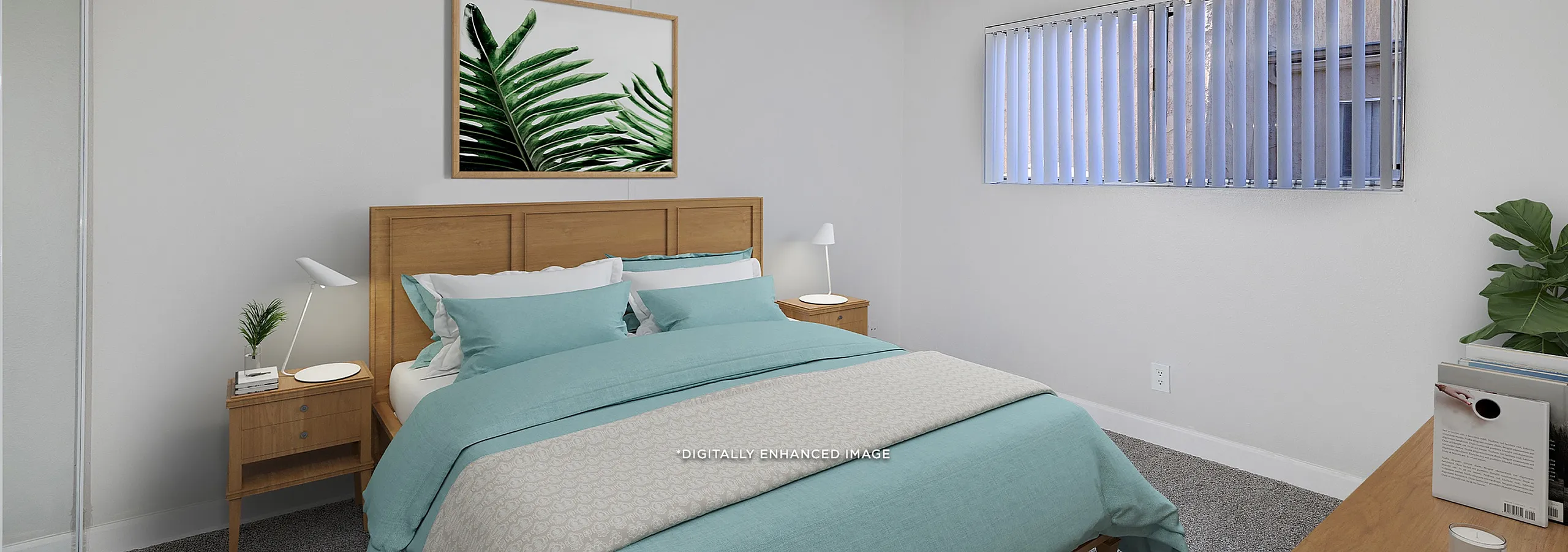 virtually staged bedroom