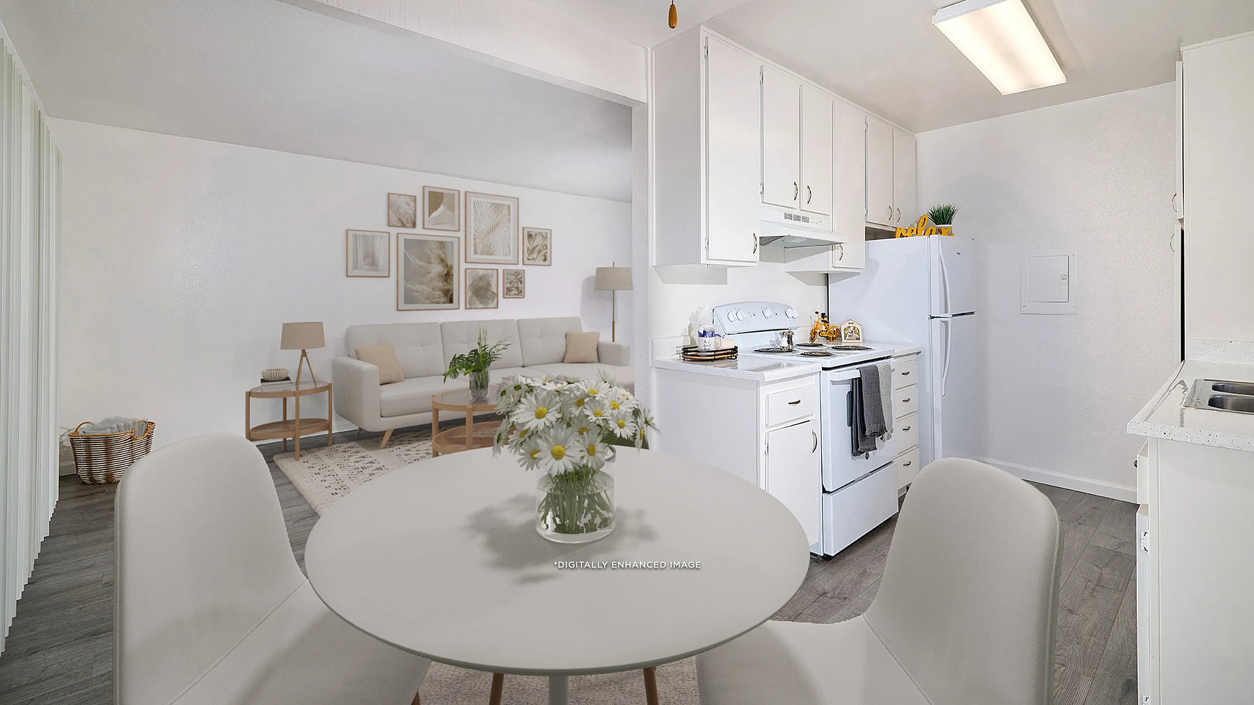 kitchen dining virtually staged