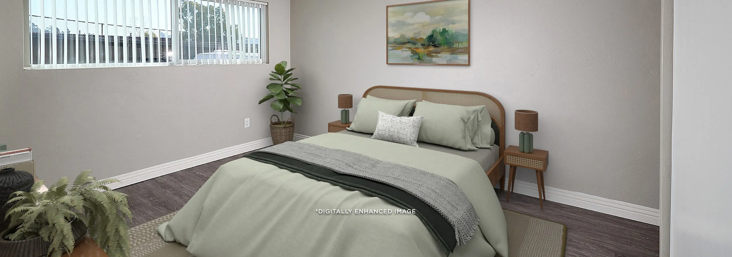 virtually staged bedroom