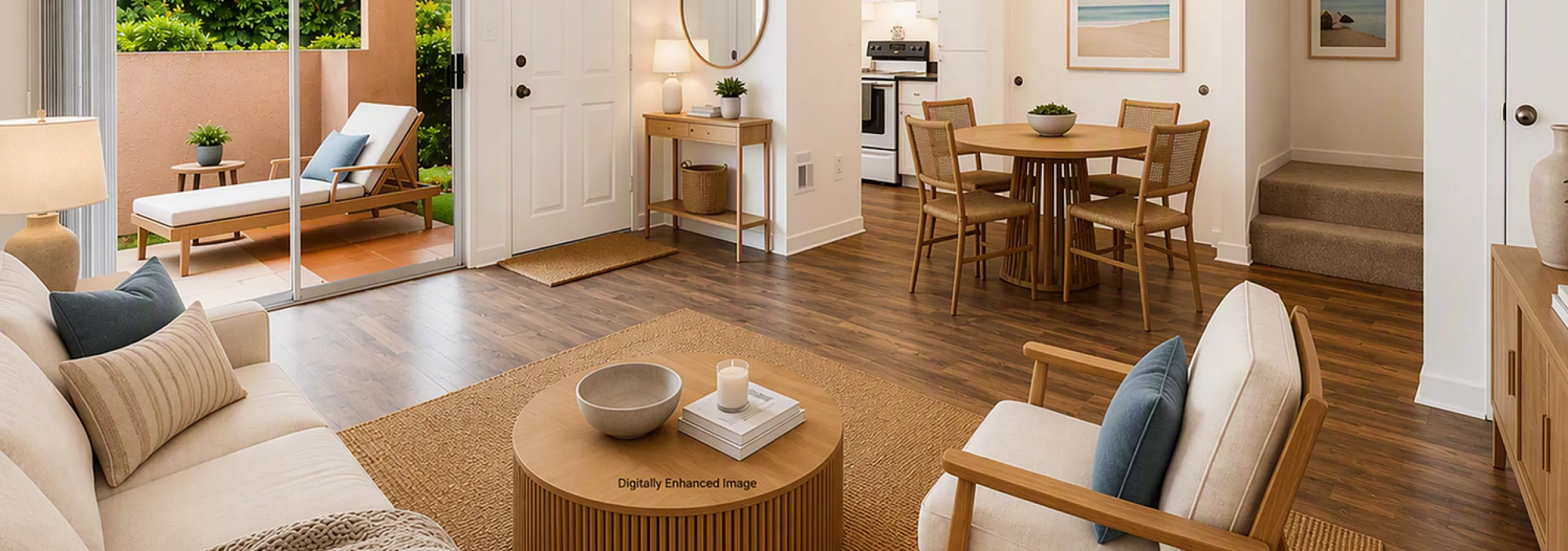 virtually staged living room