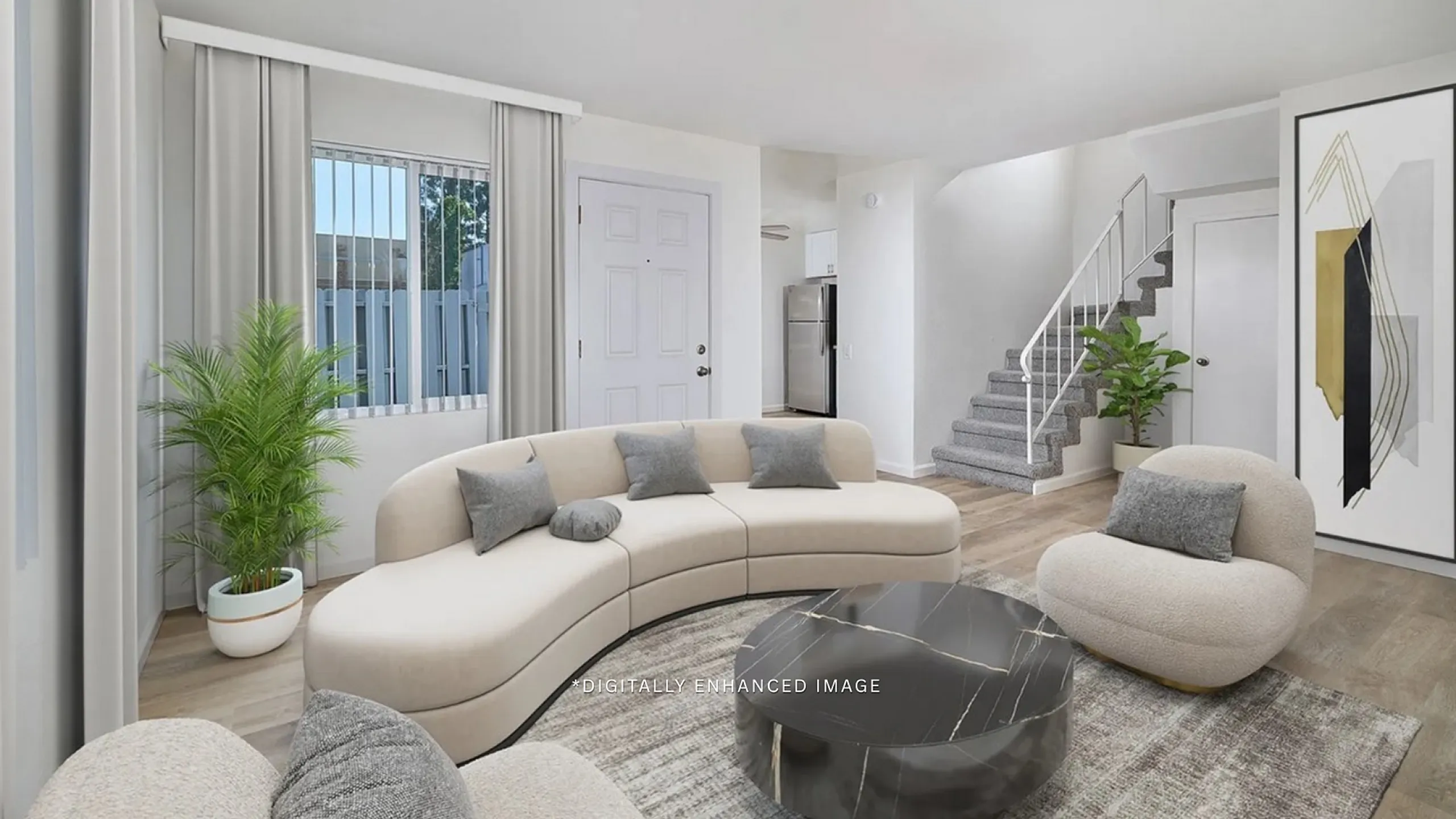 spacious living room