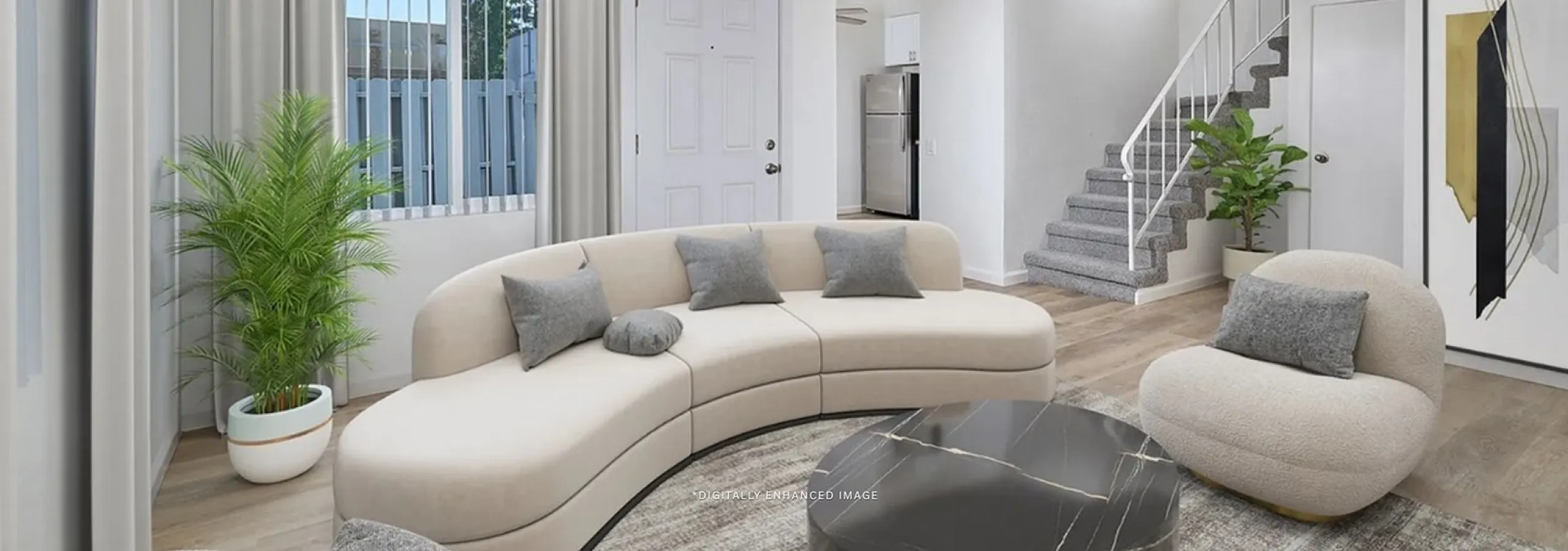 spacious living room