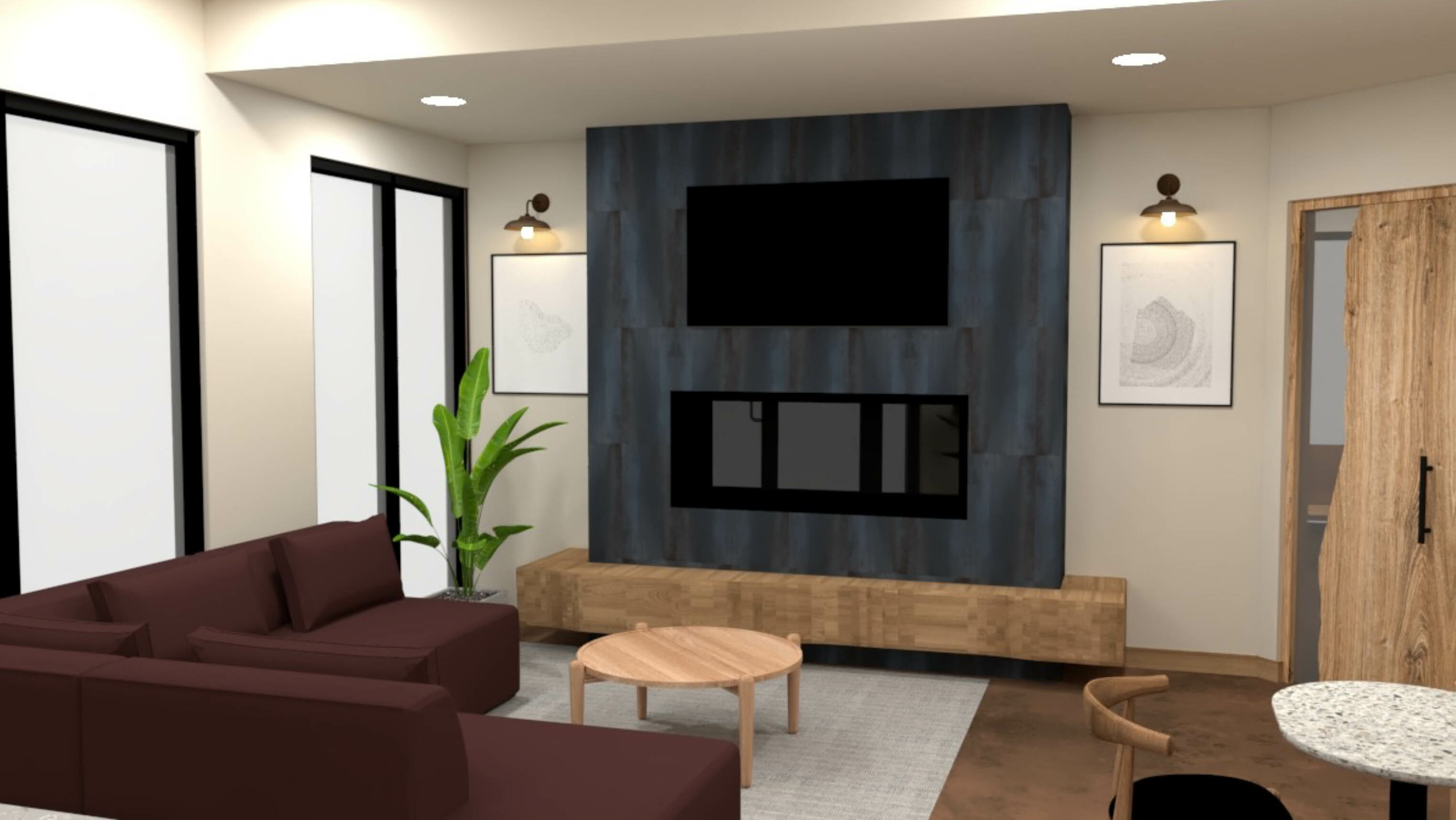 rendering of the resident lounge at rivenwood