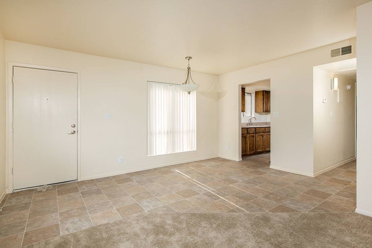 front door and dining area at Bridge Lane