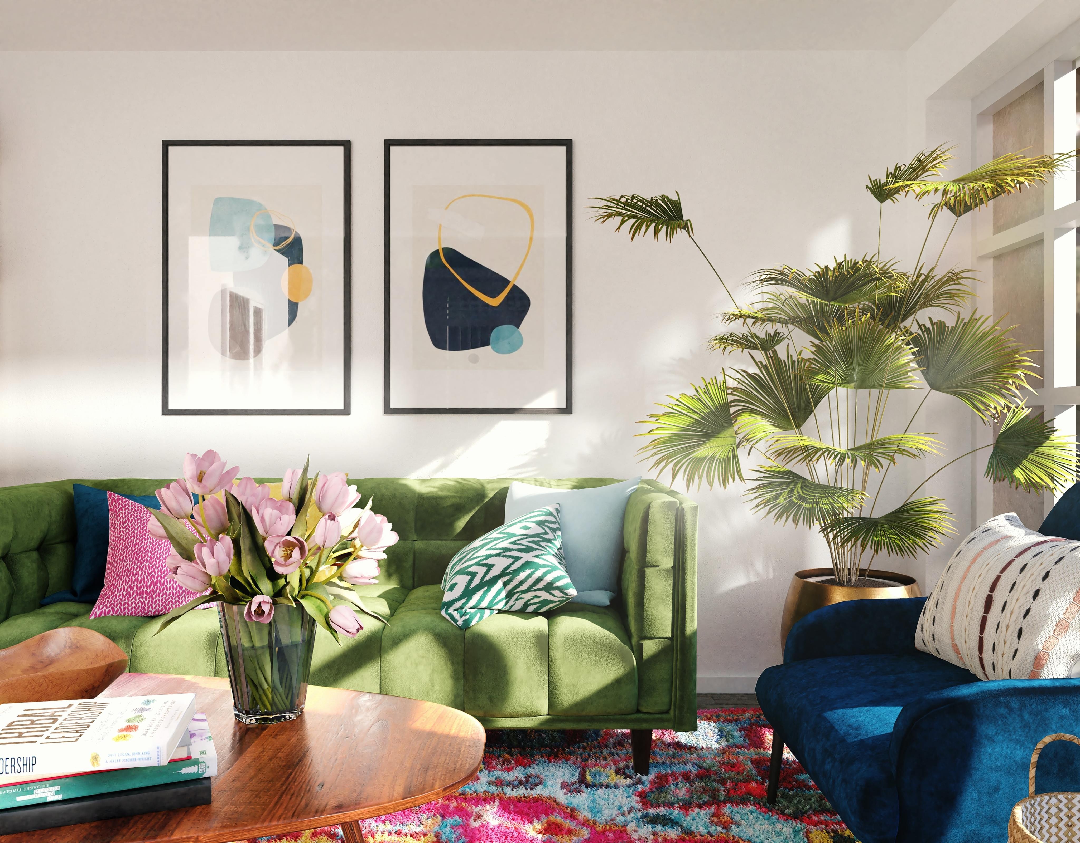 Spacious Living Room with Modern Furniture
