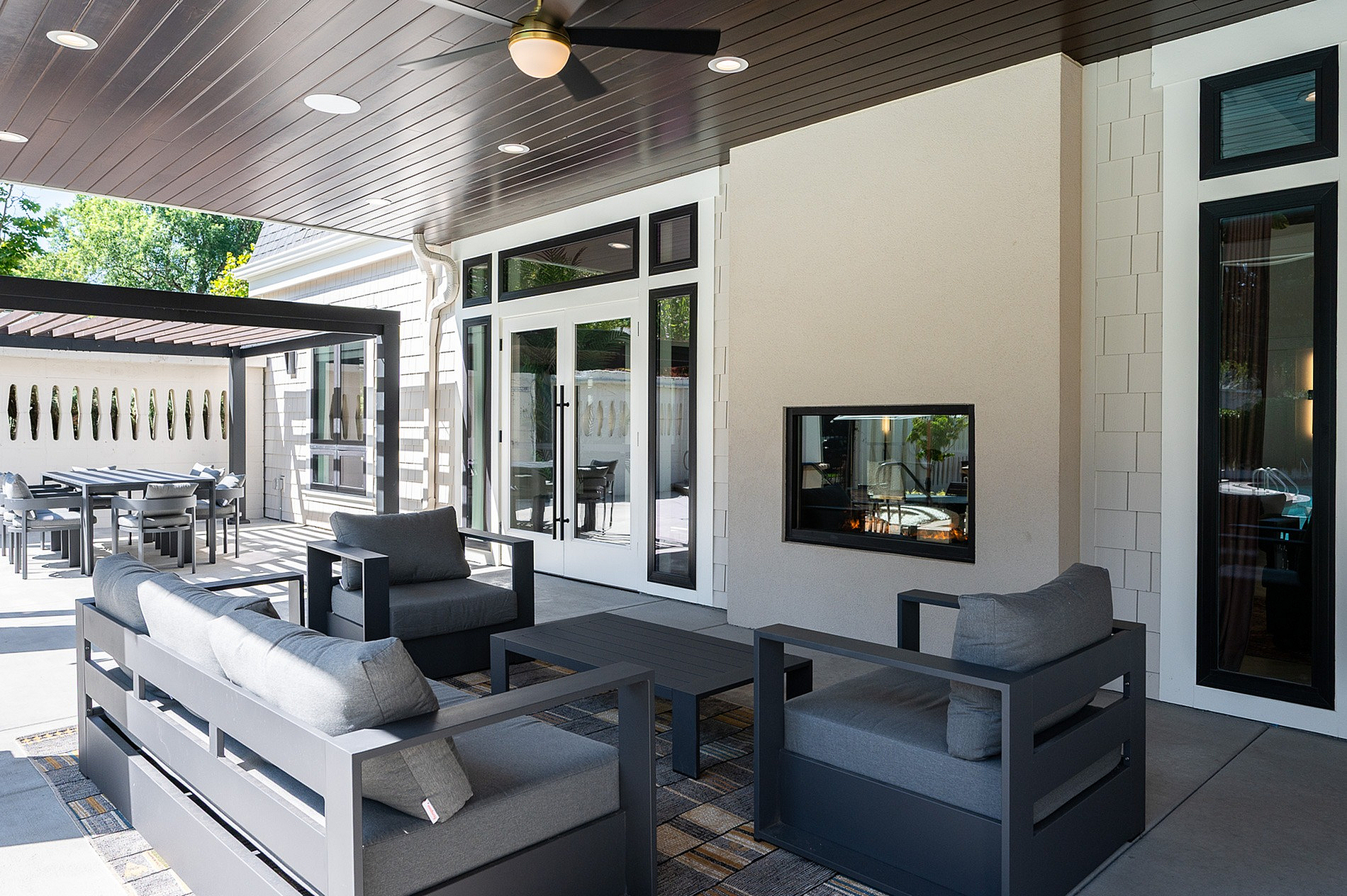 pool and lounge area