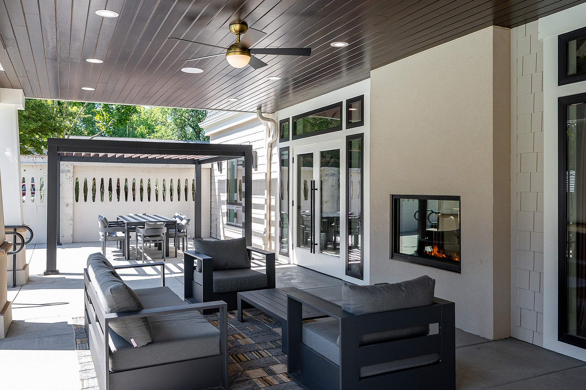 pool and lounge area