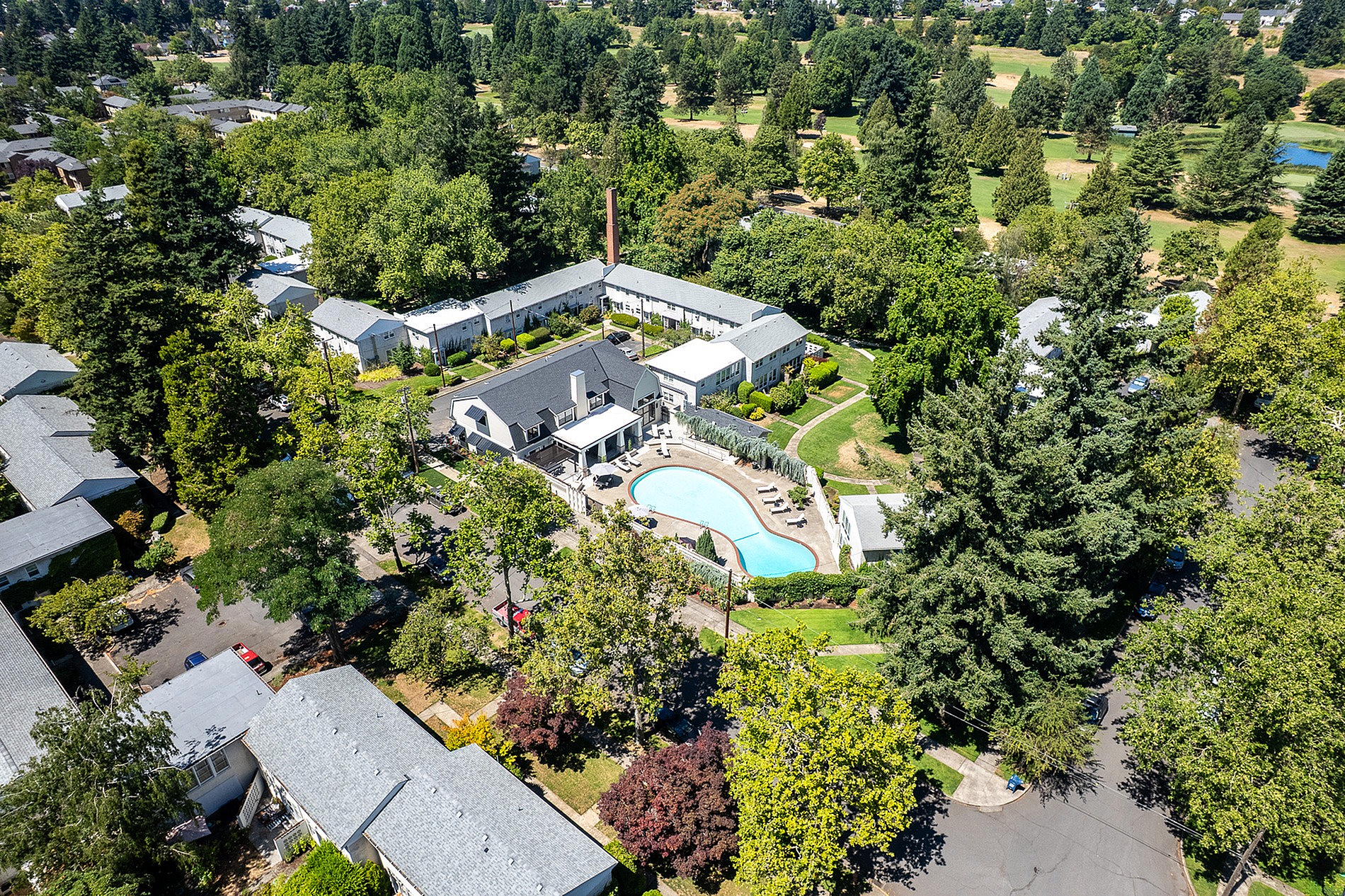 aerial view of the binford