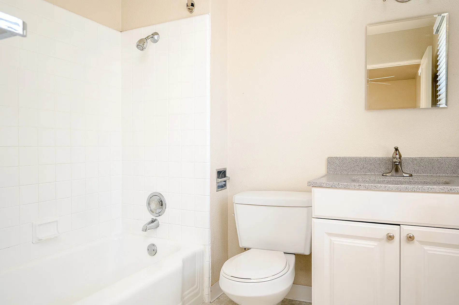 bathroom with chrome features