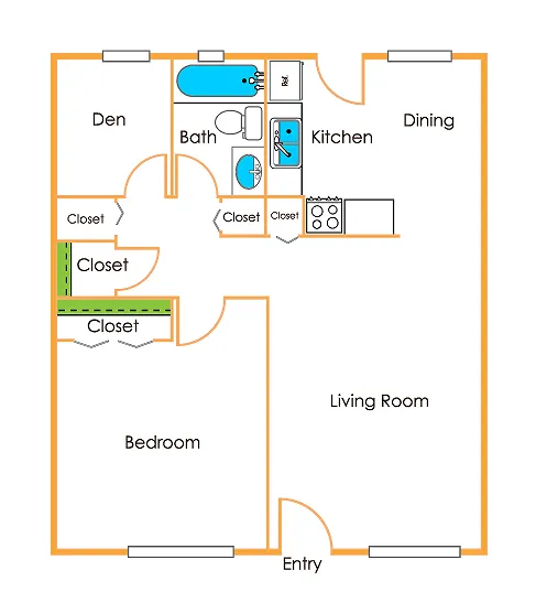 solaris on university -1x1 - 715 sq ft