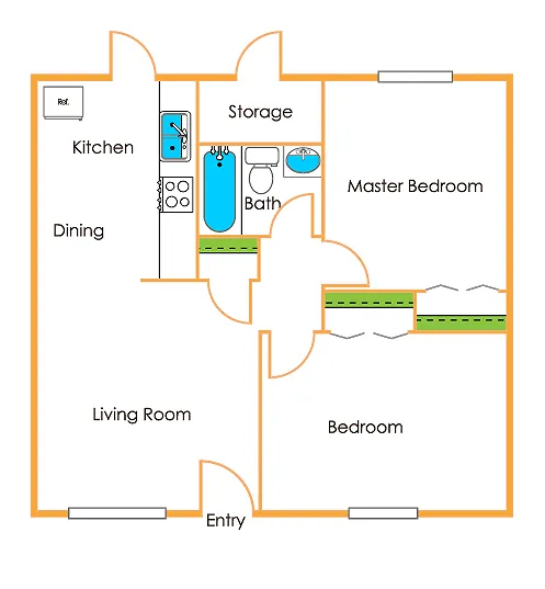 solaris on university - 2x1 - 725 sq ft