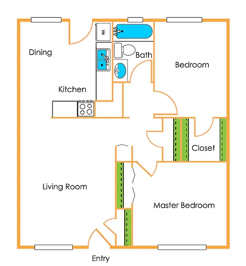 solaris on university -2x1-860sq ft