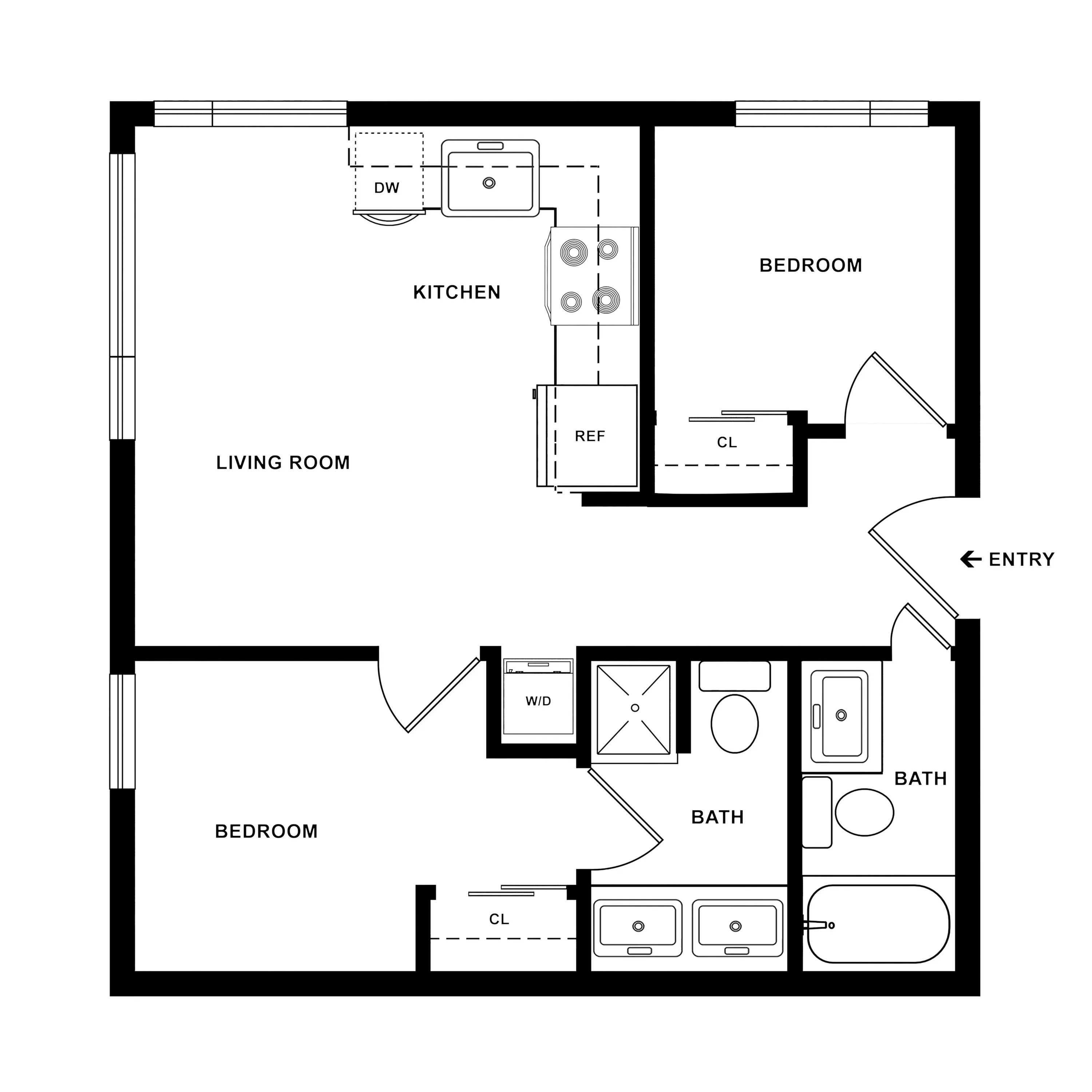 2 Bedroom - 2 Bath