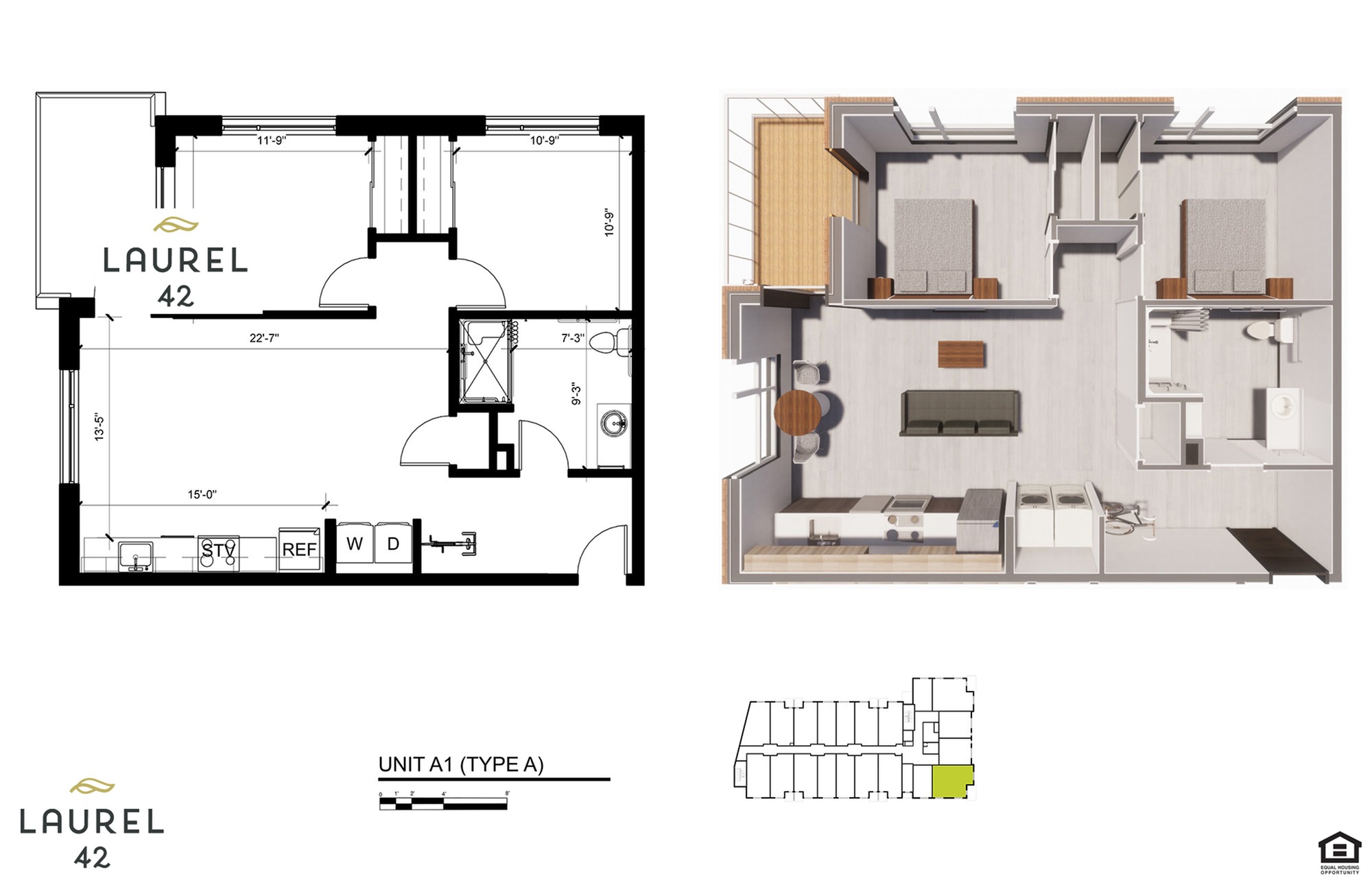 Two-Bedroom Floorplan