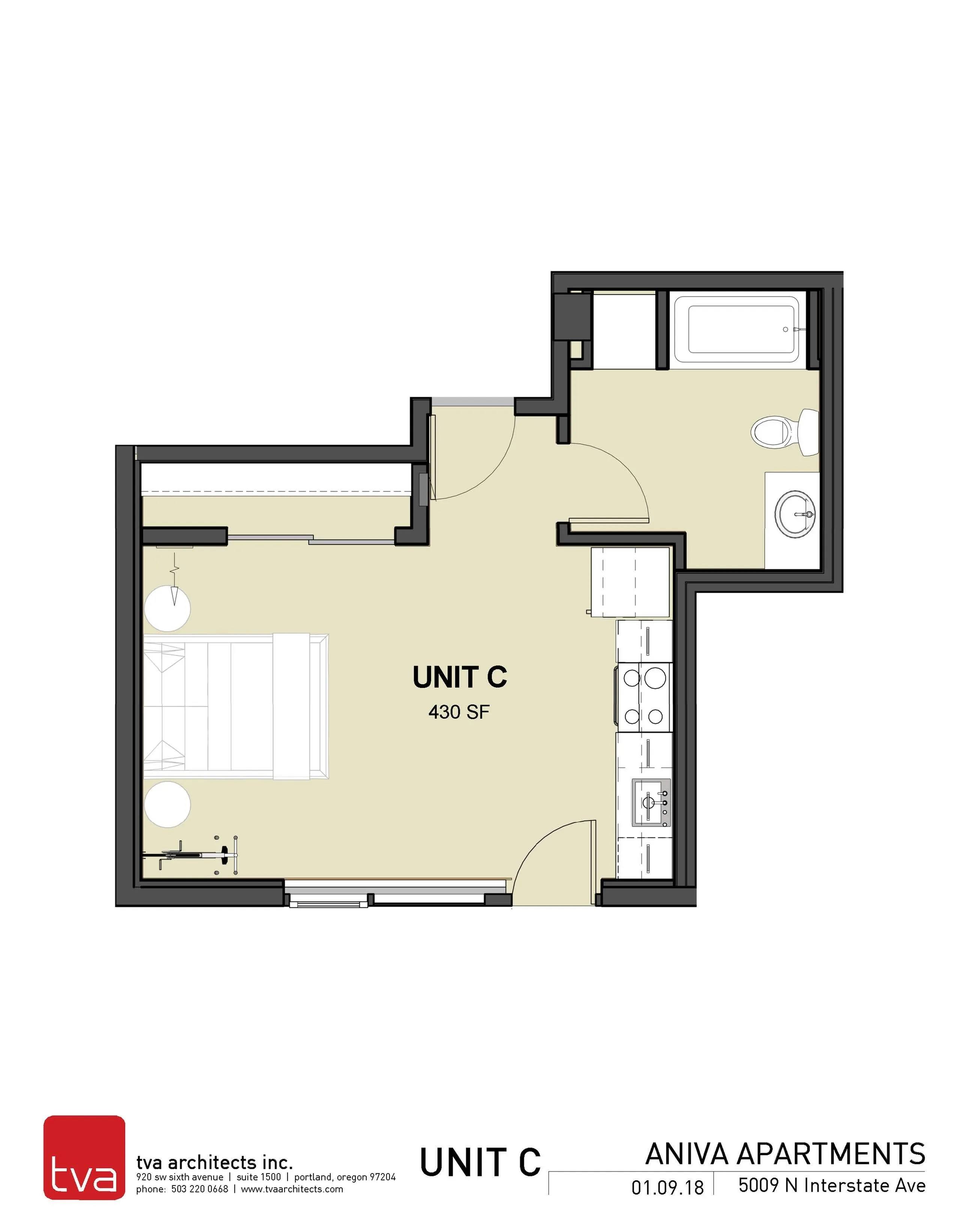 studio - 430sf