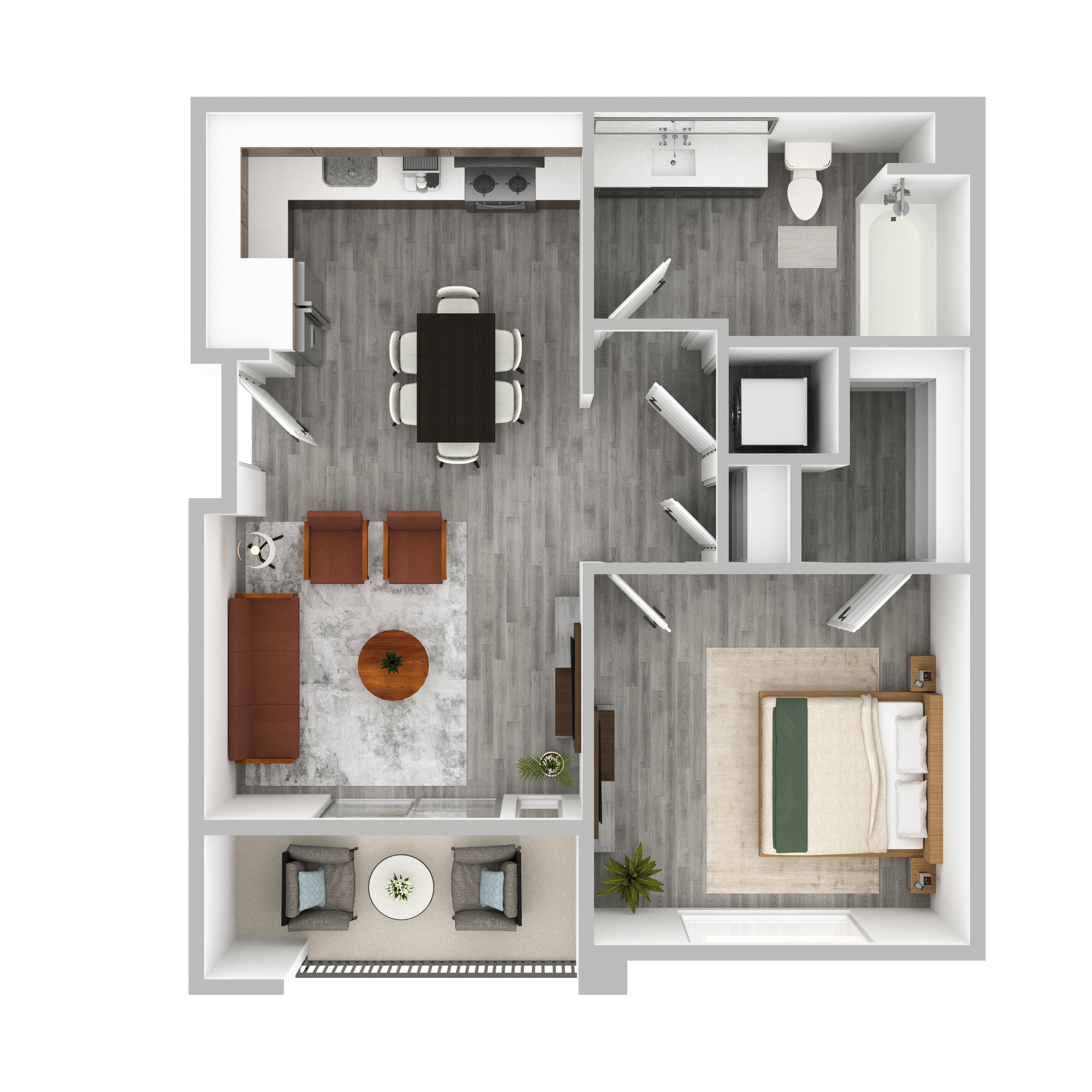 One-Bedroom, One-Bathroom Apartment