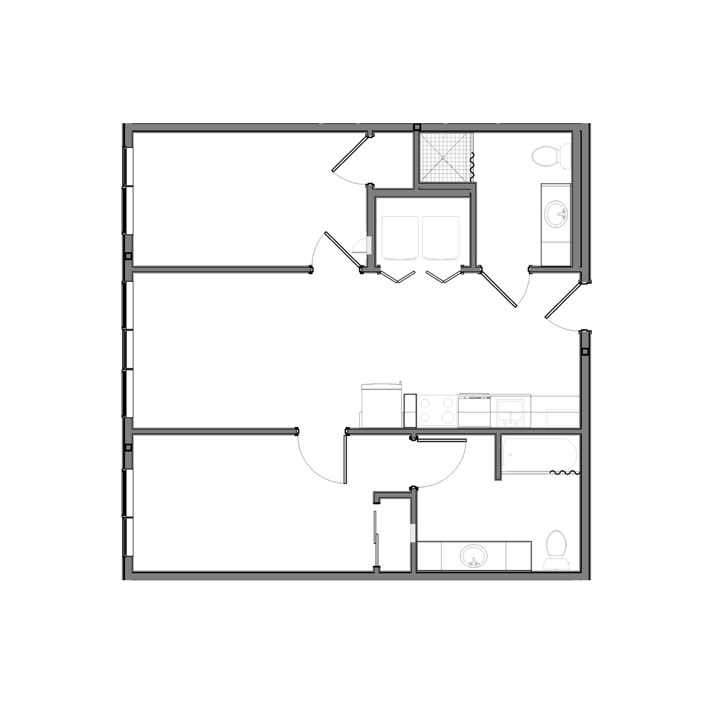 2 Bedroom and 1 Bathroom Apartment