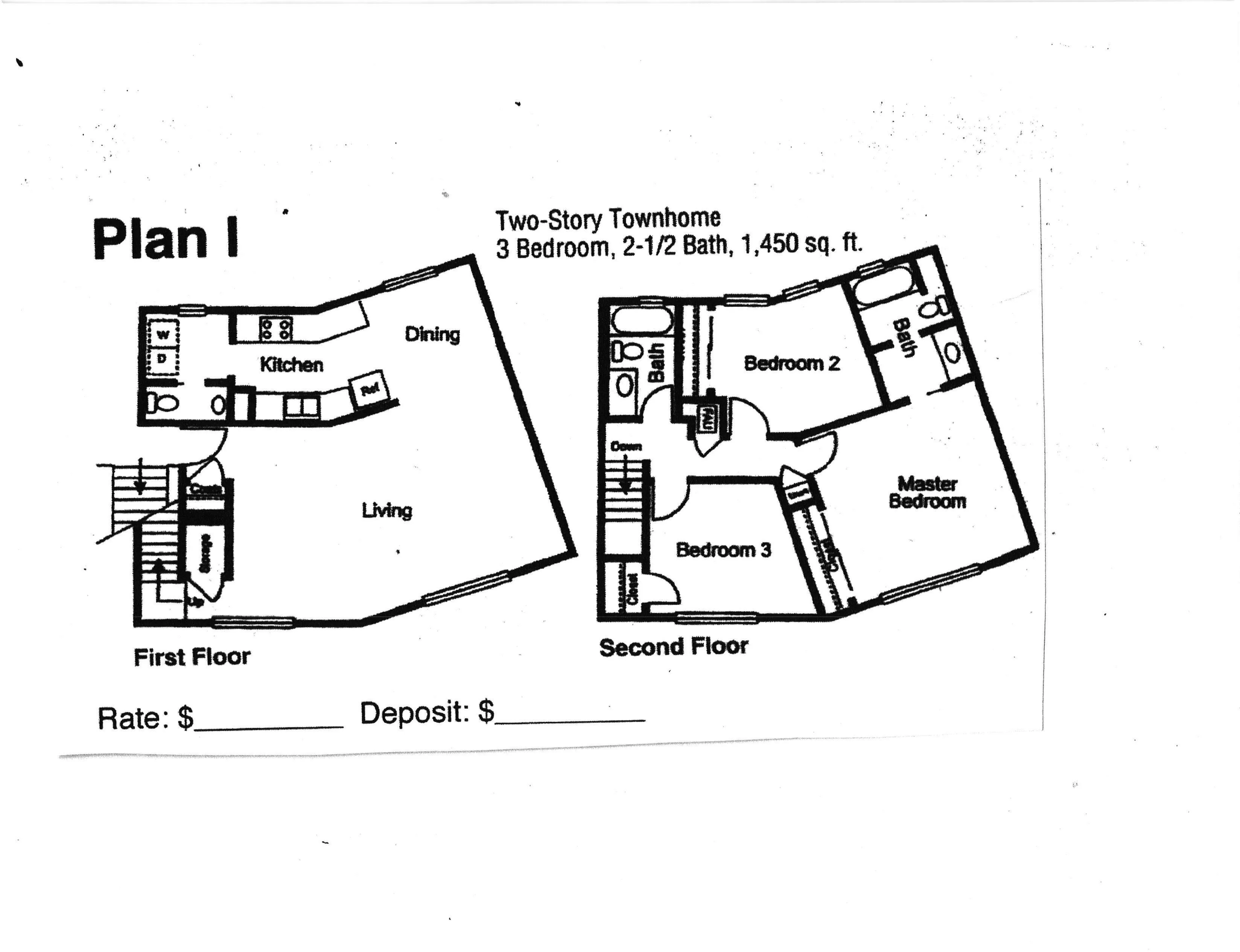 3-Bedroom 2.5-Bathroom Two-Story Townhome