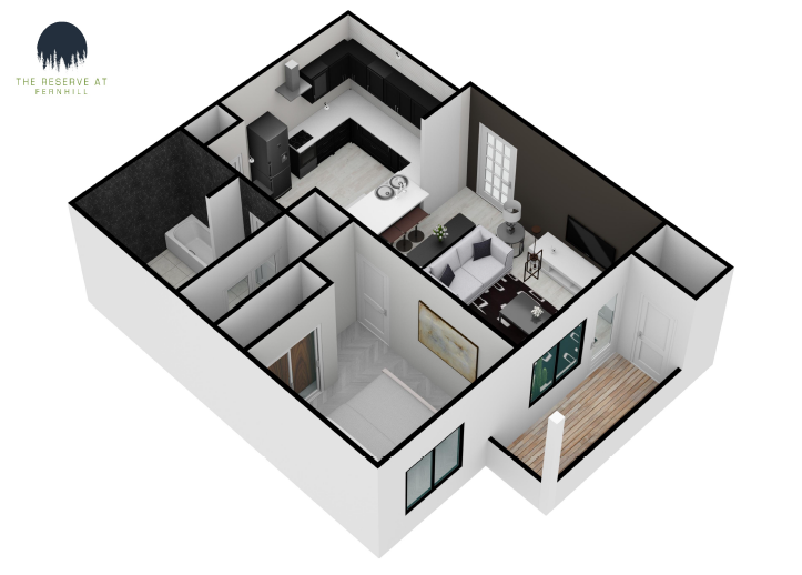 One Bedroom Floor Plan