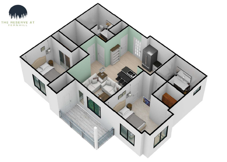 Two Bedroom Floor Plan