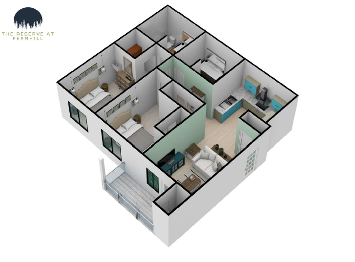 Two Bedroom Floor Plan