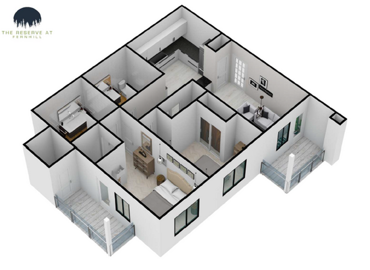 Two Bedroom Floor Plan
