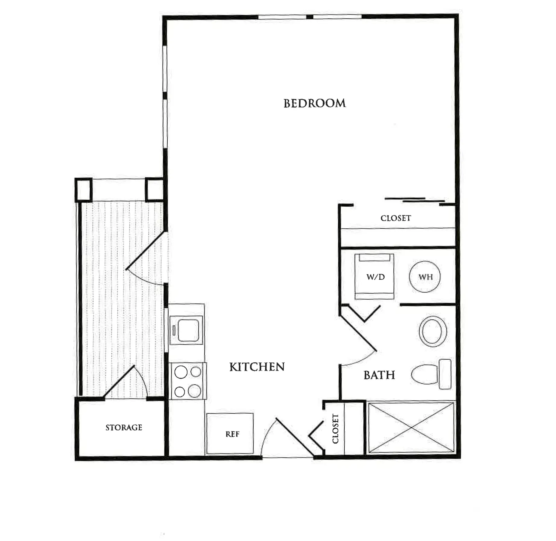 2D Studio Floor Plan - Alderbrook