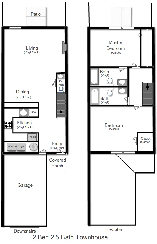 2-Bedroom 2D Floor Plan