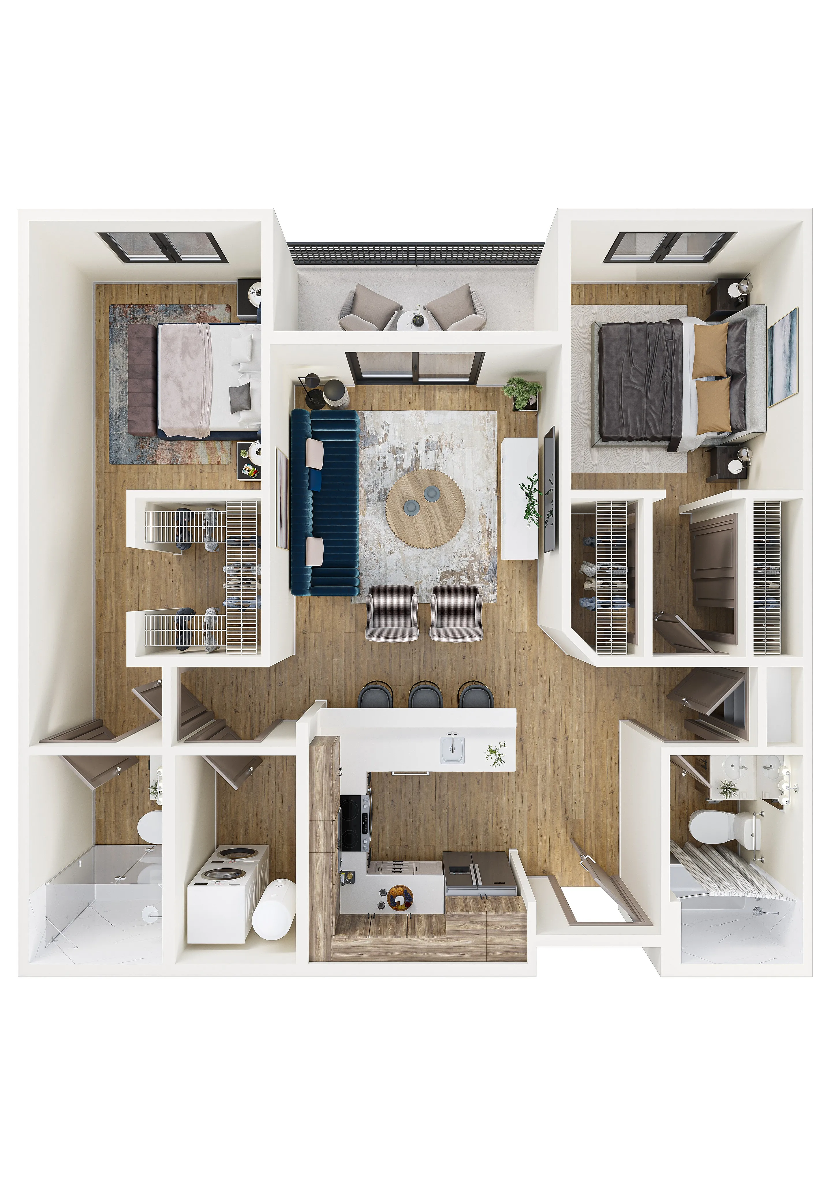 Two Bedroom Floor Plan