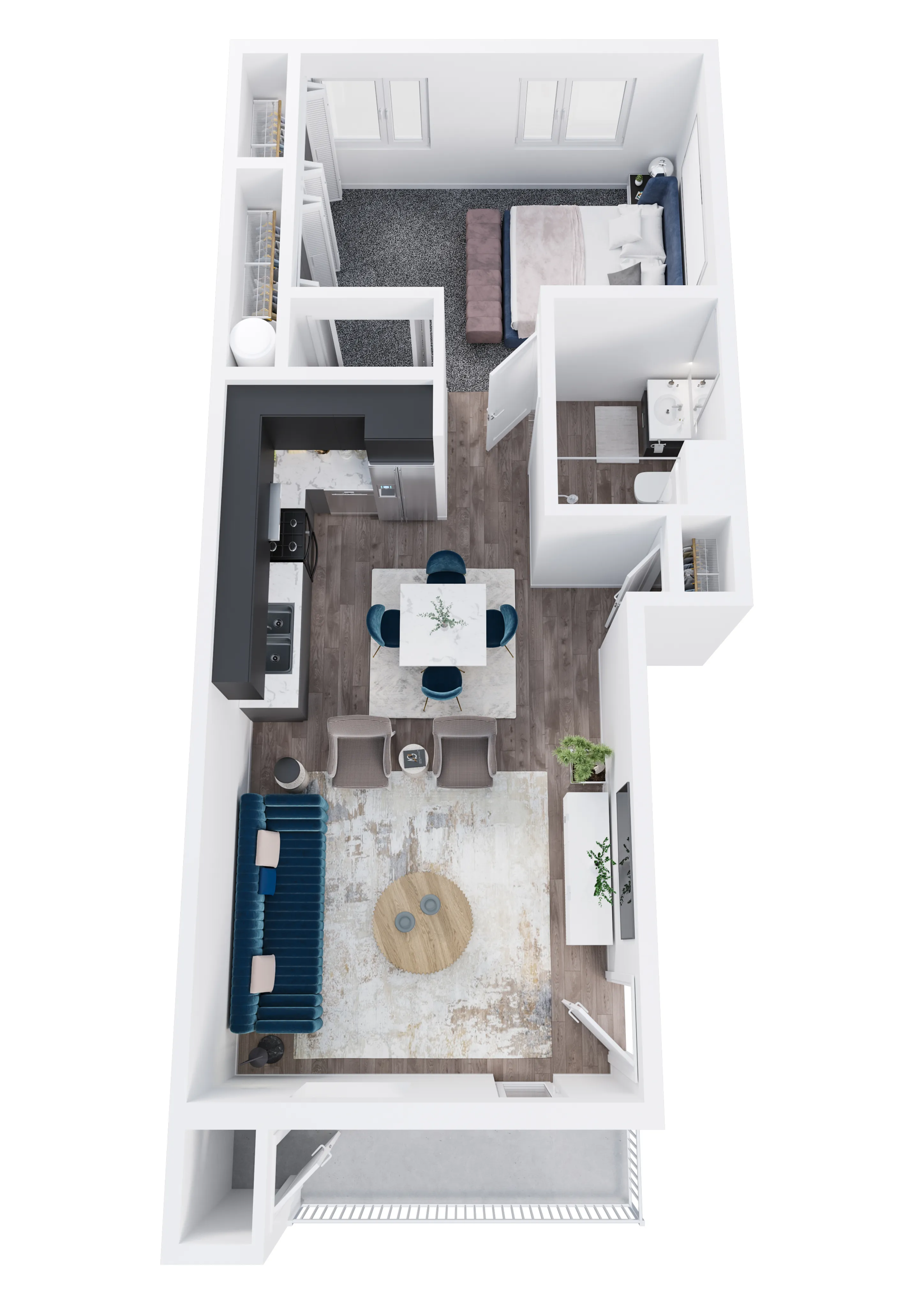 One Bedroom Floor Plan