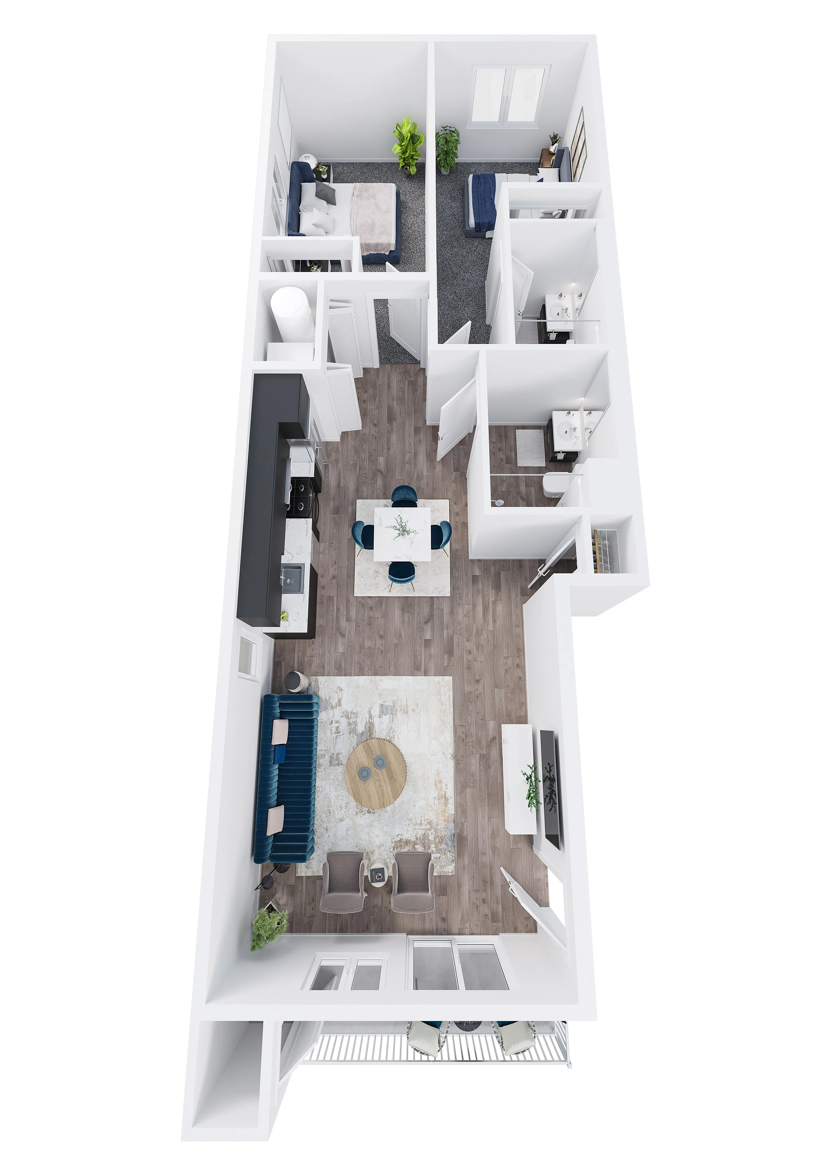 Two Bedroom B Floor Plan