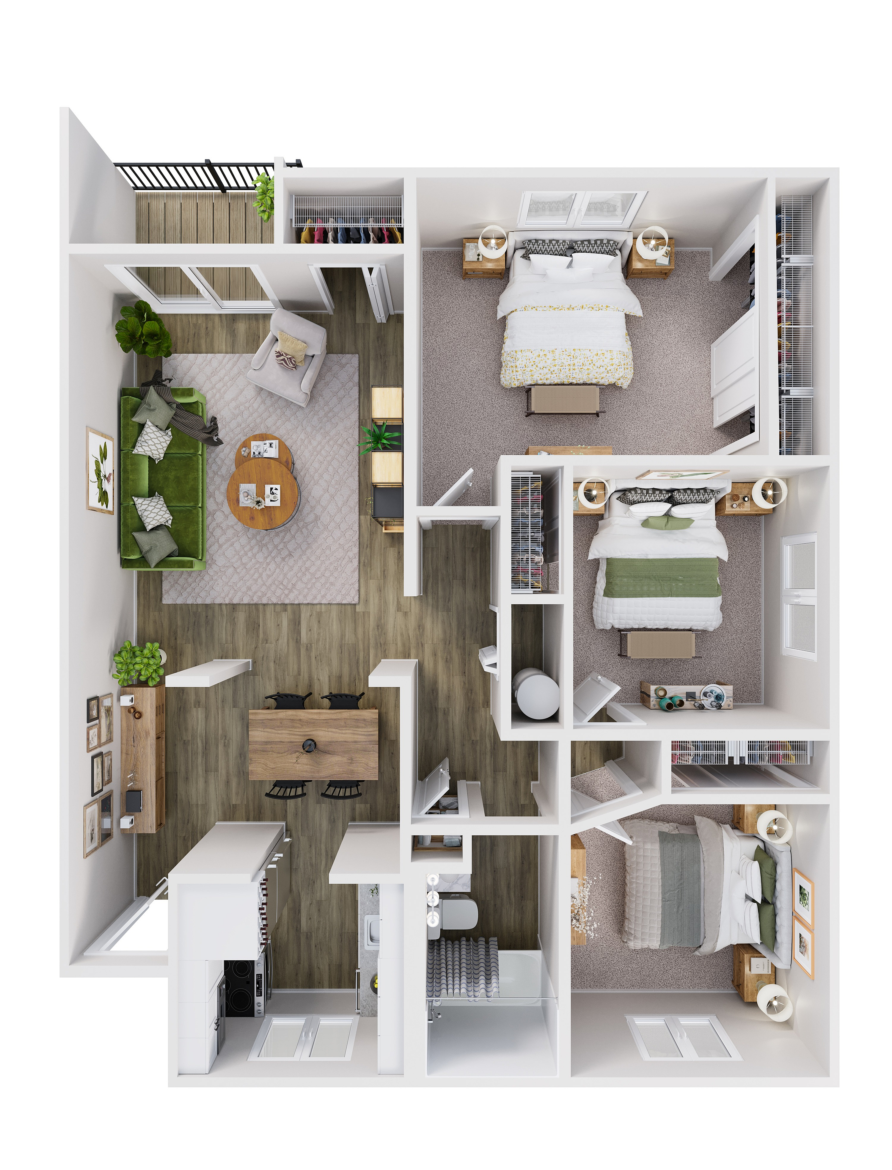Three Bedroom Floor Plan