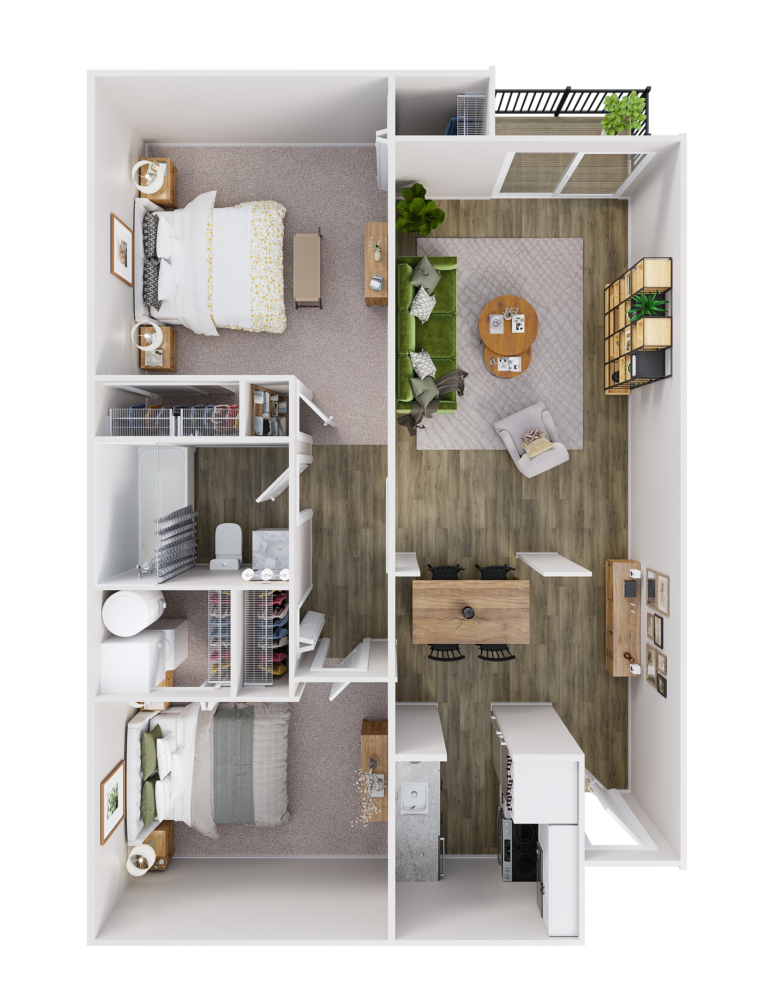 Two Bedroom Floor Plan