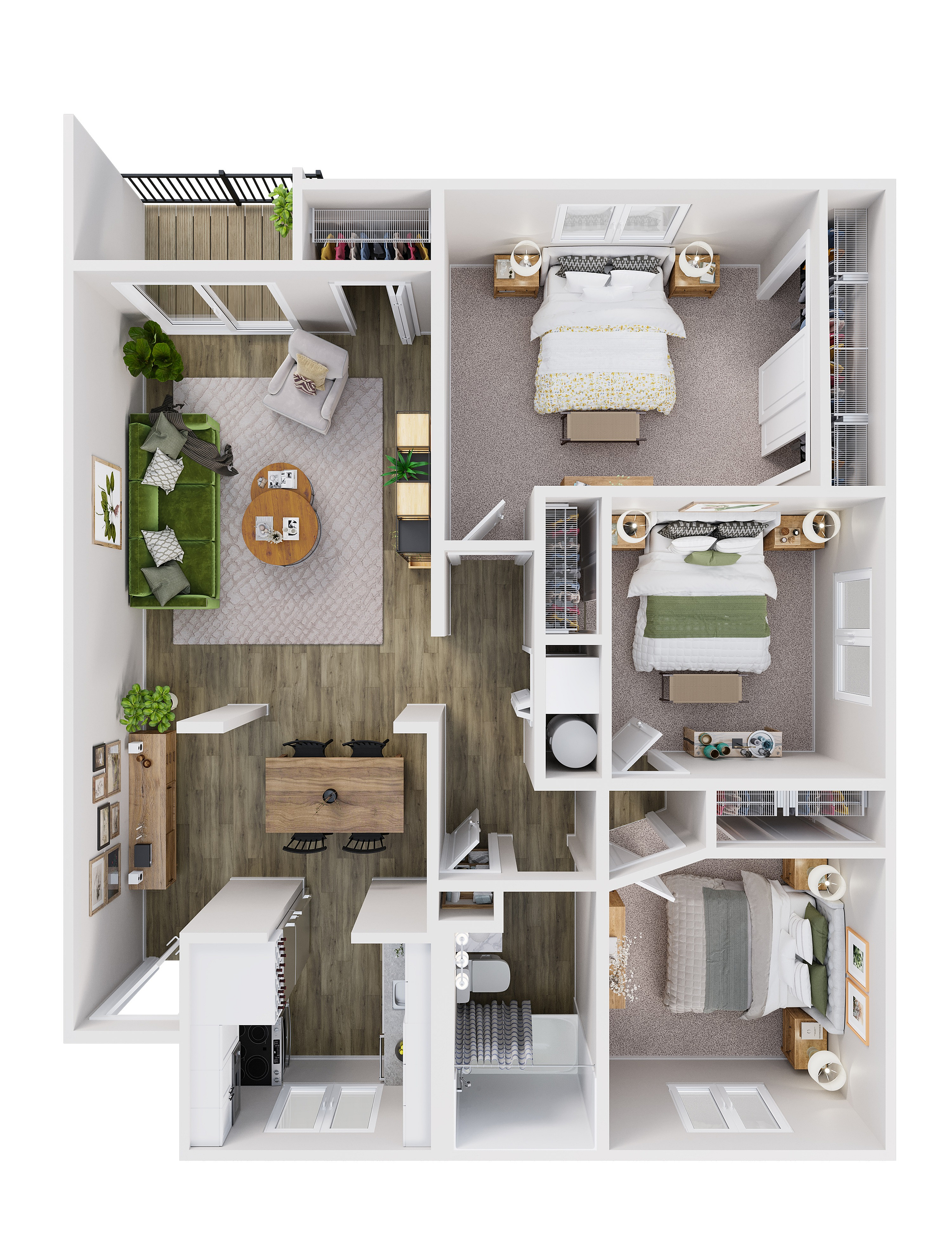 Three Bedroom Floor Plan