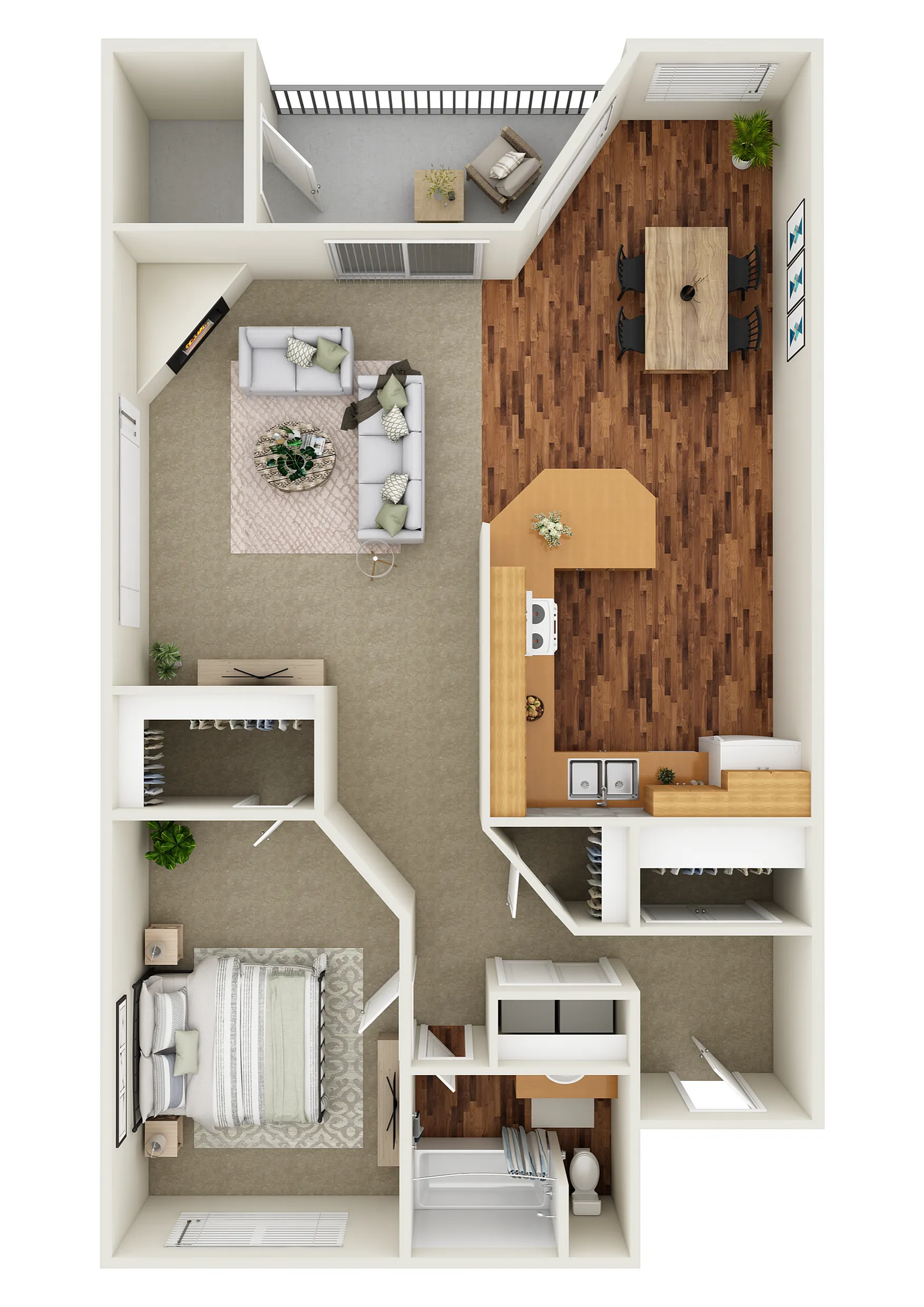 one bedroom floor plan