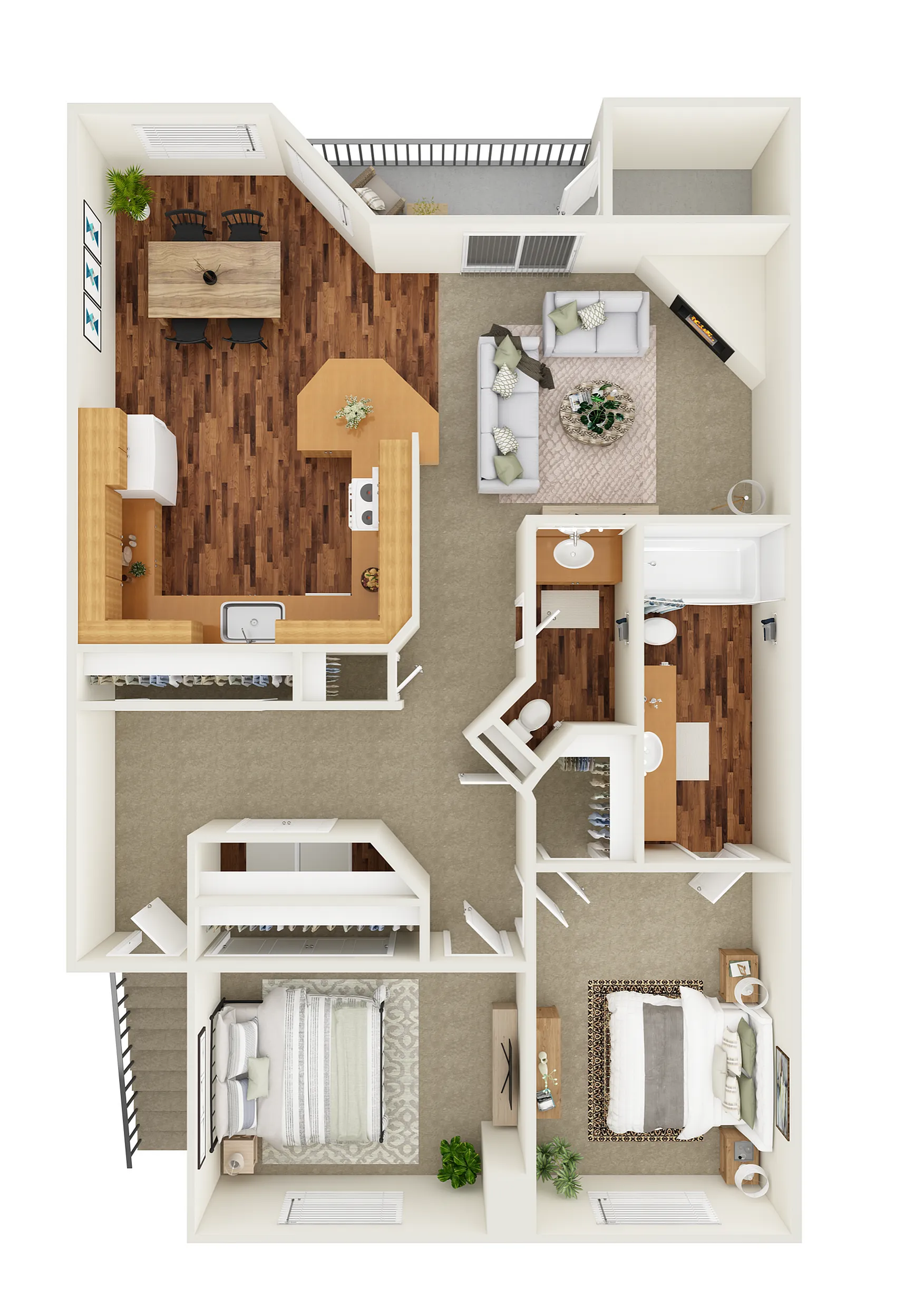 two bedroom floor plan