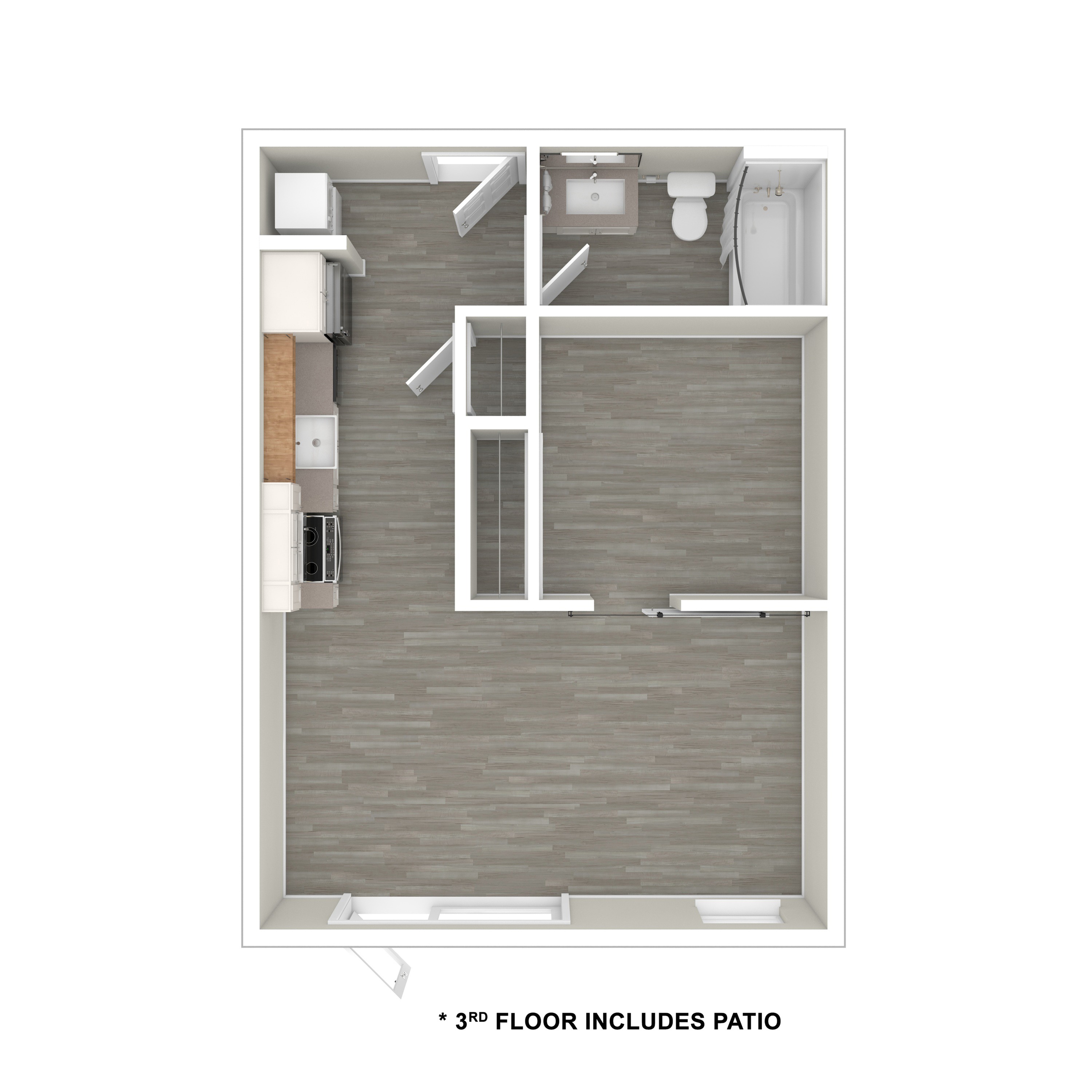 3D Floor Plan 1x1 G