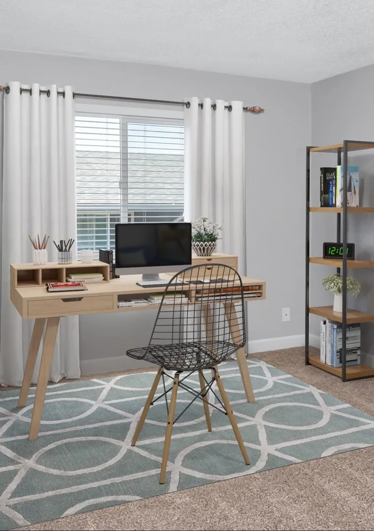 spacious living area. perfect for work from home lifestyle