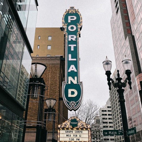 portland blade sign in downtown portland