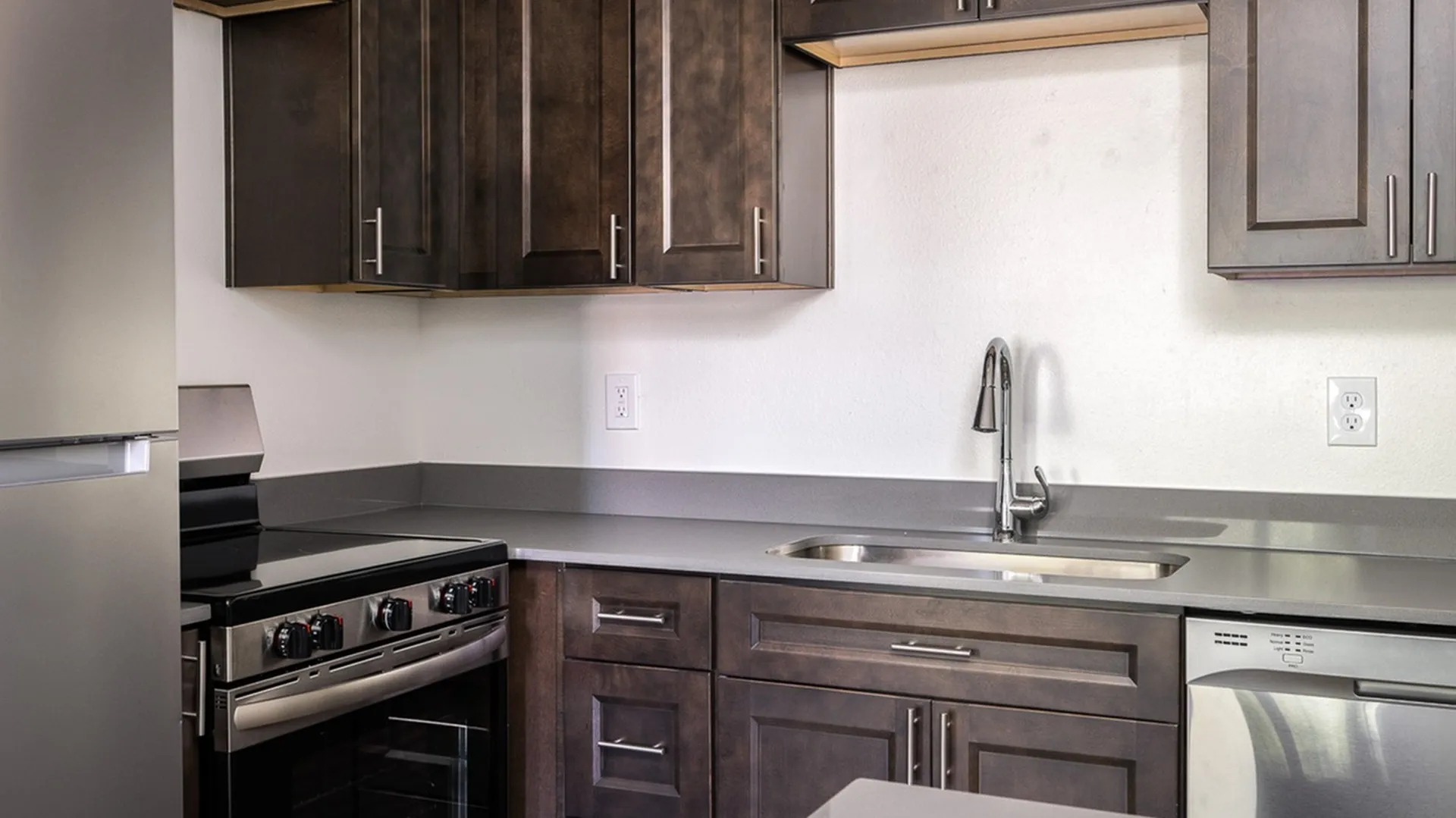 kitchen with stainless steel appliances at shady glen