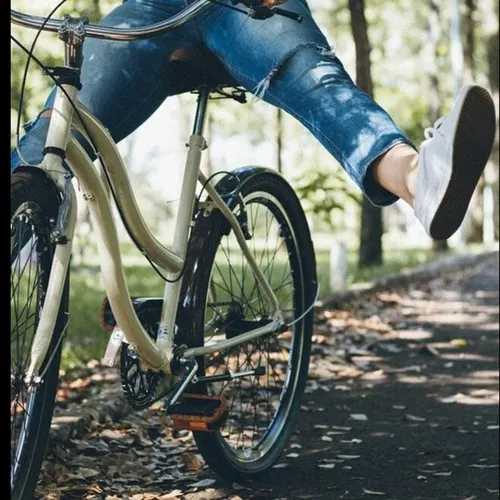 riding a bike