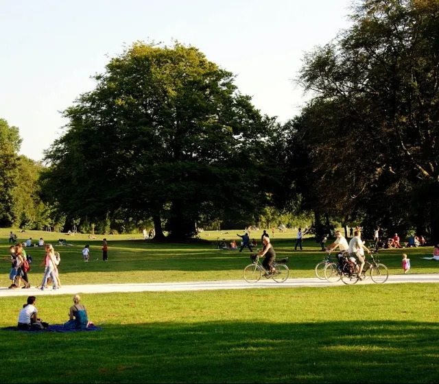 park with people