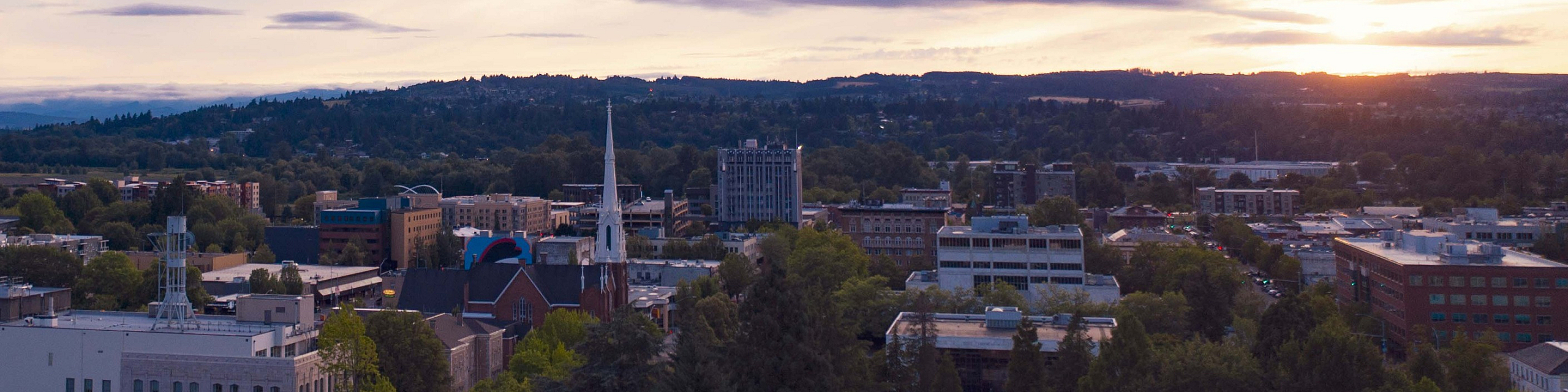 aerial view of downtown salem