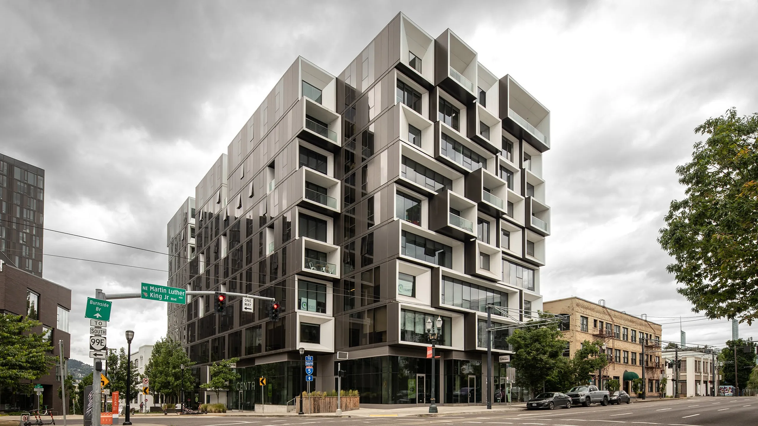 exterior of slate apartments