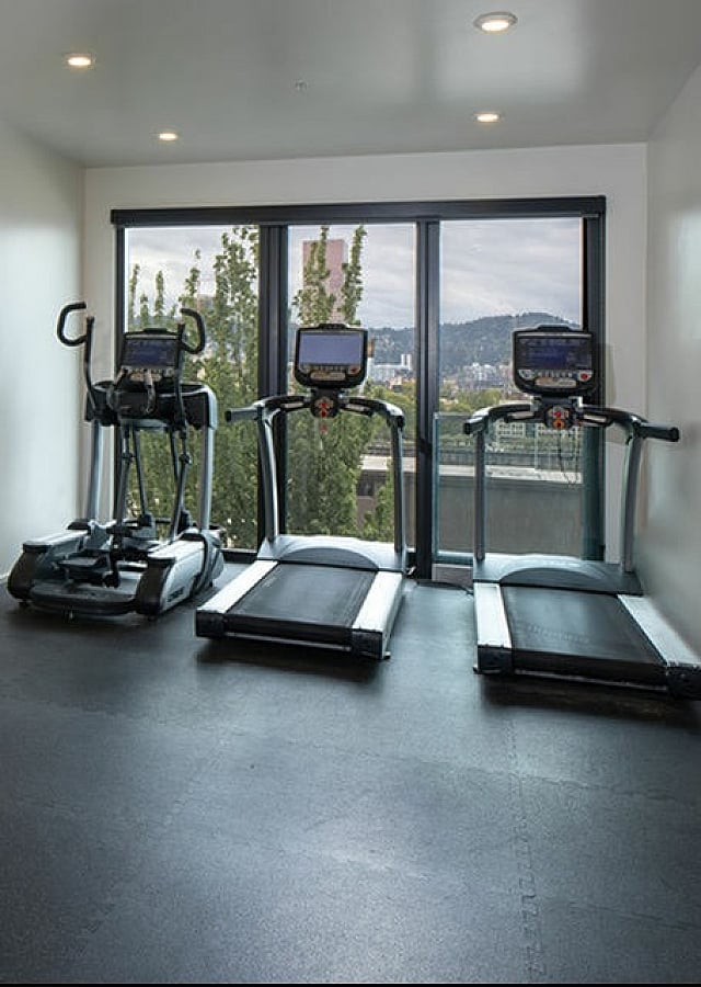 fitness center at slate apartments