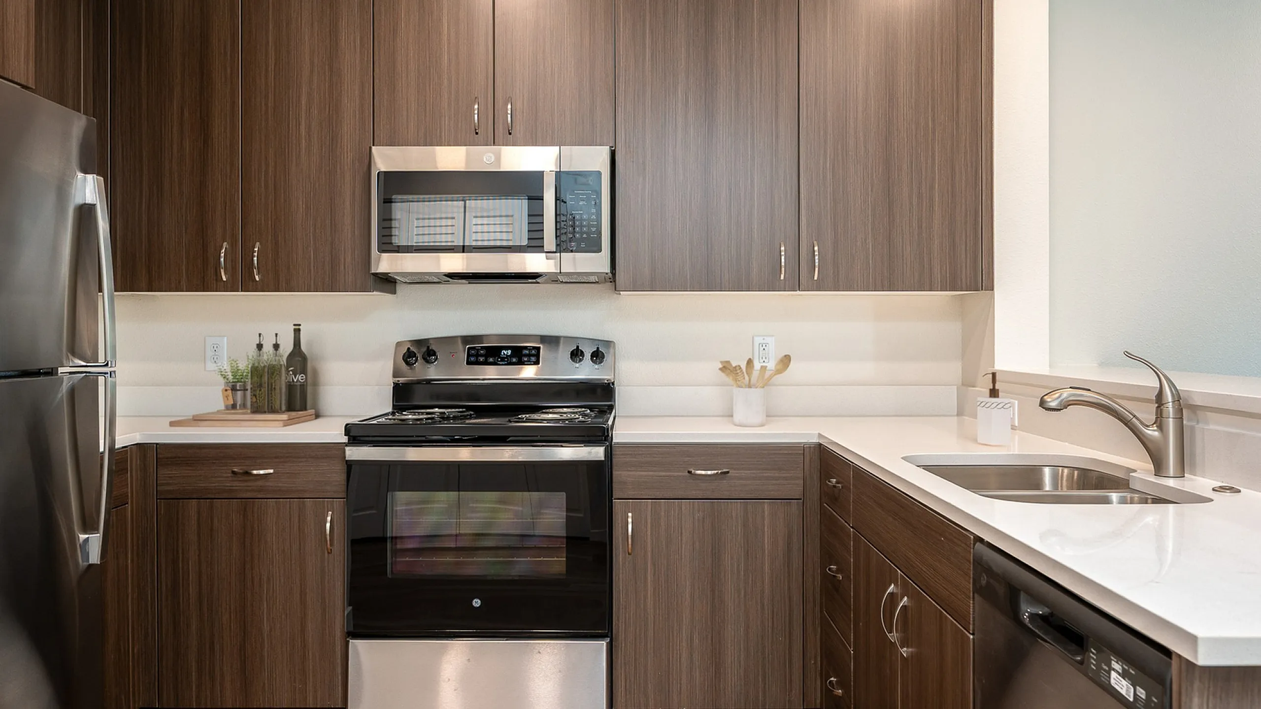 kitchen with stainless steel appliances