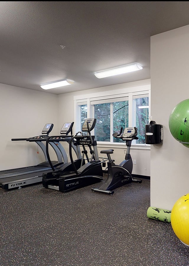 fitness center with treadmills at trillium woods